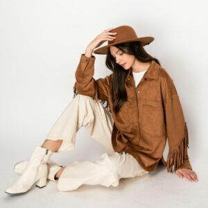 MONRAE – Sahara Fringe Overshirt